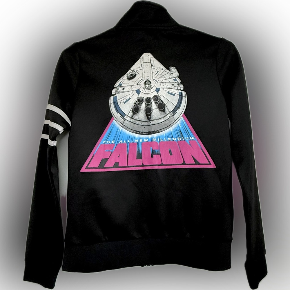 Disney Parks Star Wars Millennium Falcon Track Women's Black Jacket Size X-Small